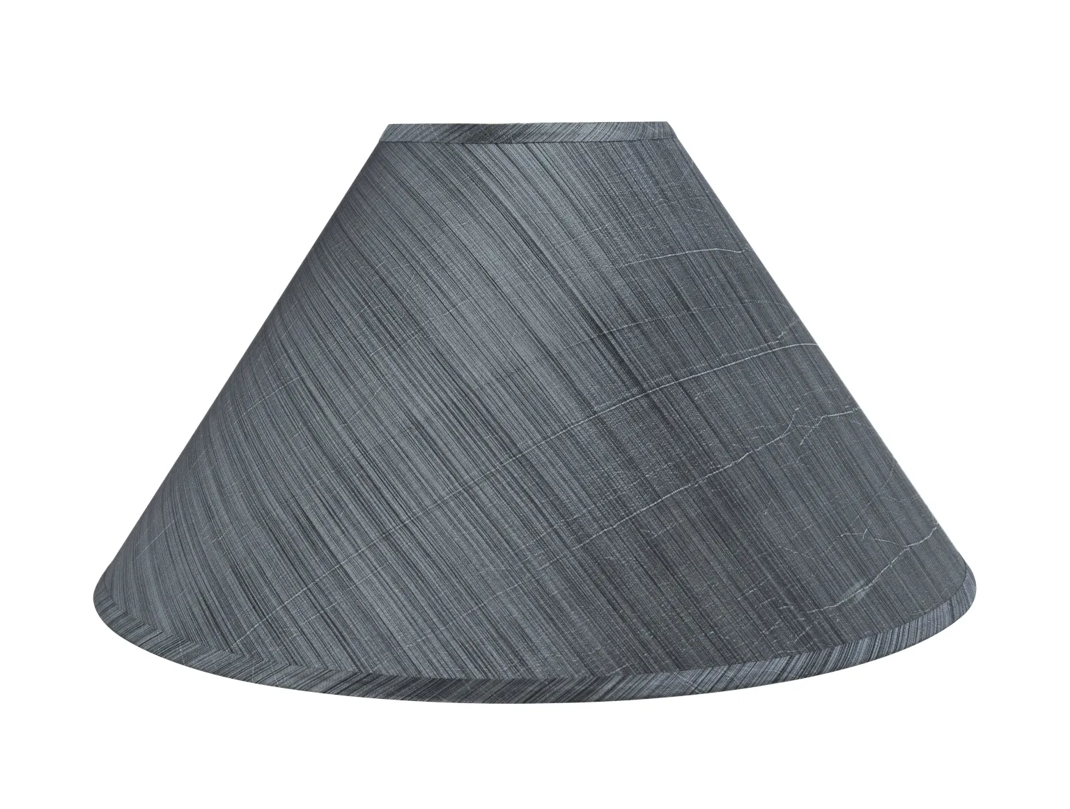 # 72203-21 Two-Light Plug-In Swag Pendant Light Conversion Kit with Transitional Hardback Empire Fabric Lamp Shade, Grey-Black, 19" width