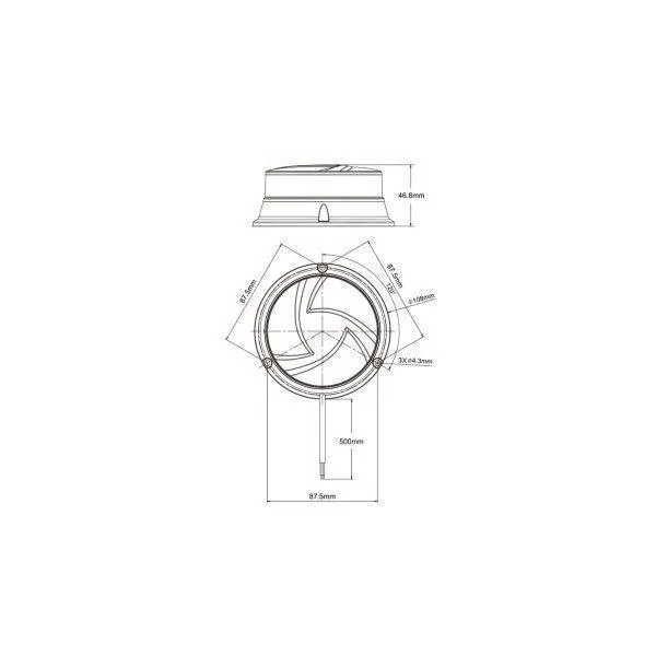 10-30V AMBER LED BEACON
