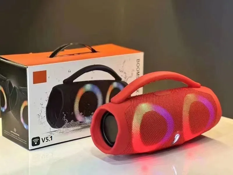 100W high power bluetooth speaker portable RGB colorful light waterproof wireless subwoofer 360 stereo surround TWS FM boombox