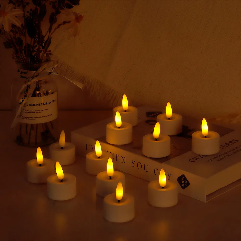 12 Pack Flickering Flameless Battery Operated Candles Tea Lights
