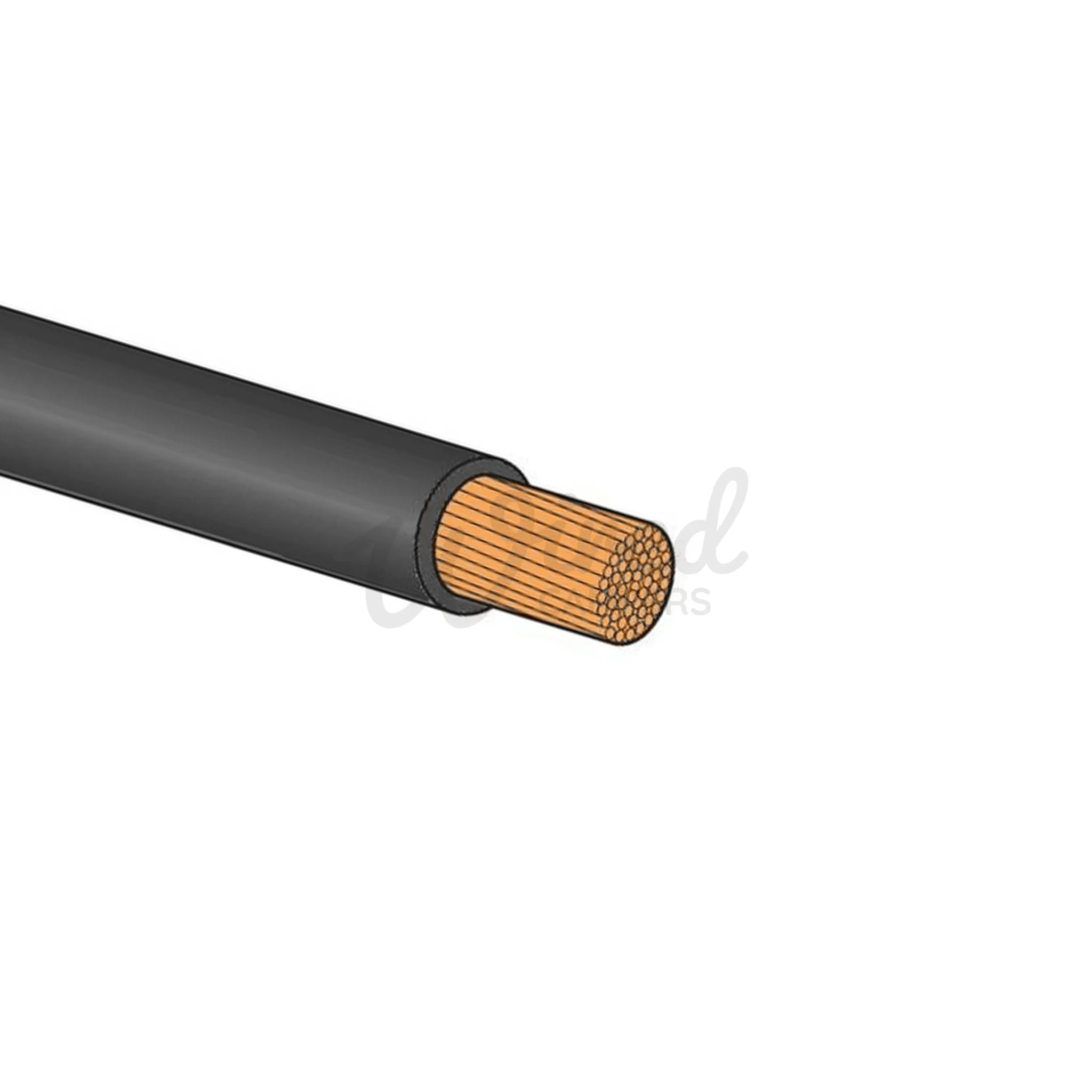 1M/3M/5M/10M - 25mm² 170A Hi-Flex Battery/Welding/Inverter Flexible Cable - Black Negative