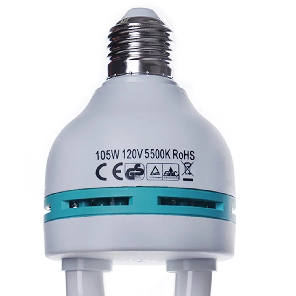 2 x 5500K 105W Photography Lighting Photo Studio Light Bulbs Daylight Balanced