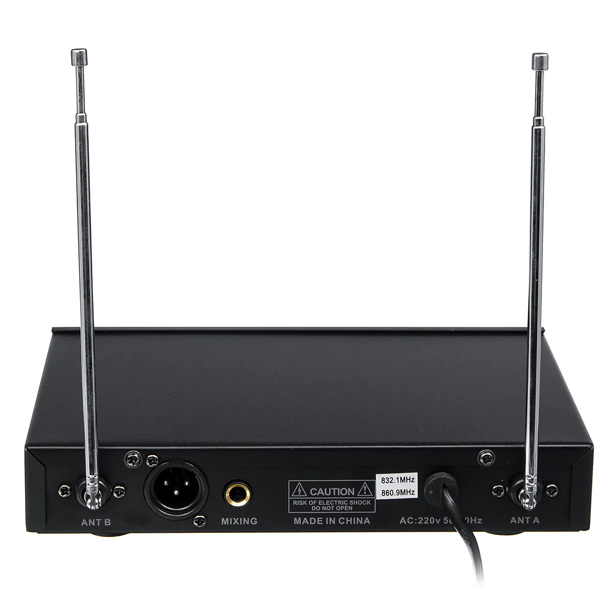 220V Wireless UHF 2 Channel Dual Handheld Microphone Mic System Karaoke KTV