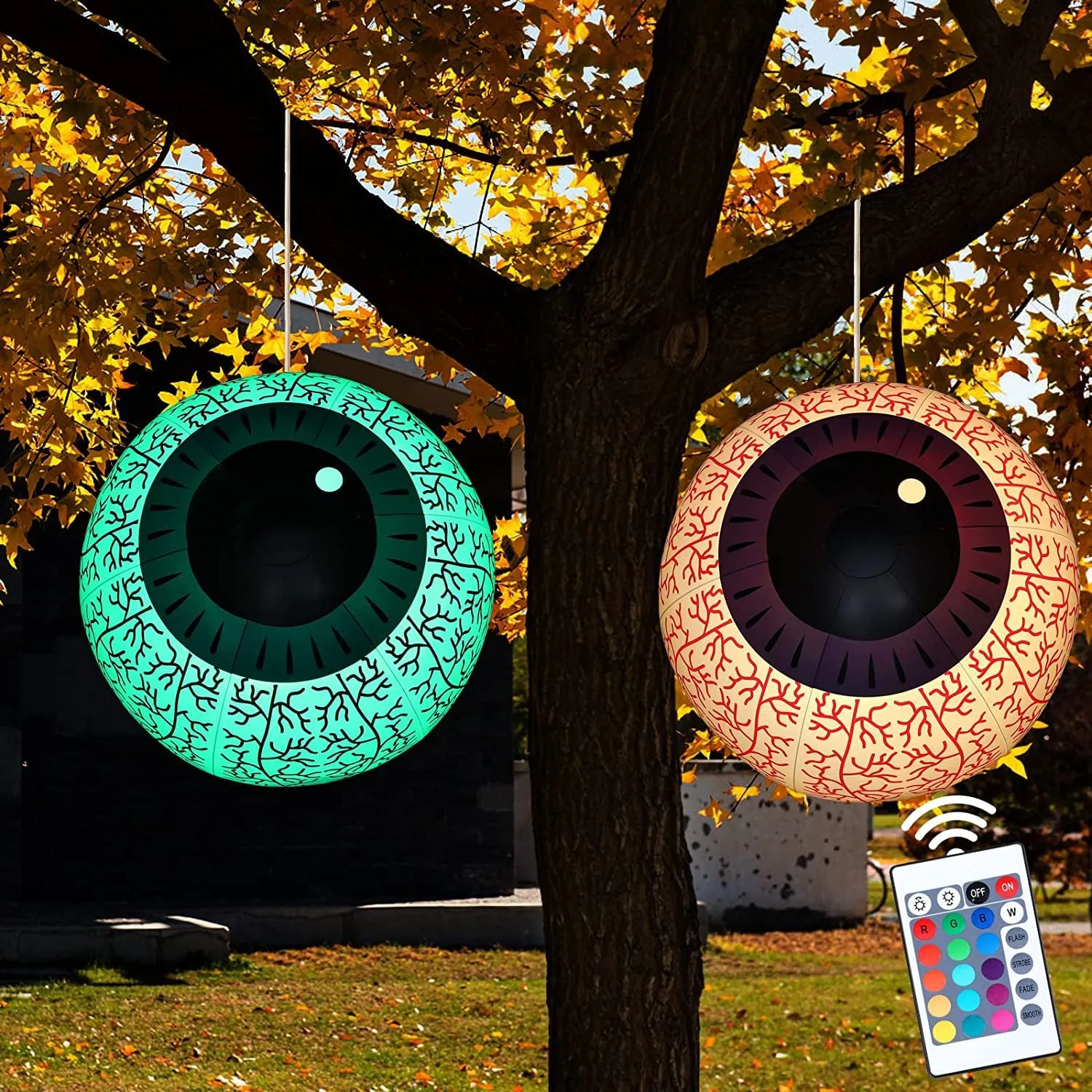 24-Inch Halloween Inflatable Ghost Eyeball Decor