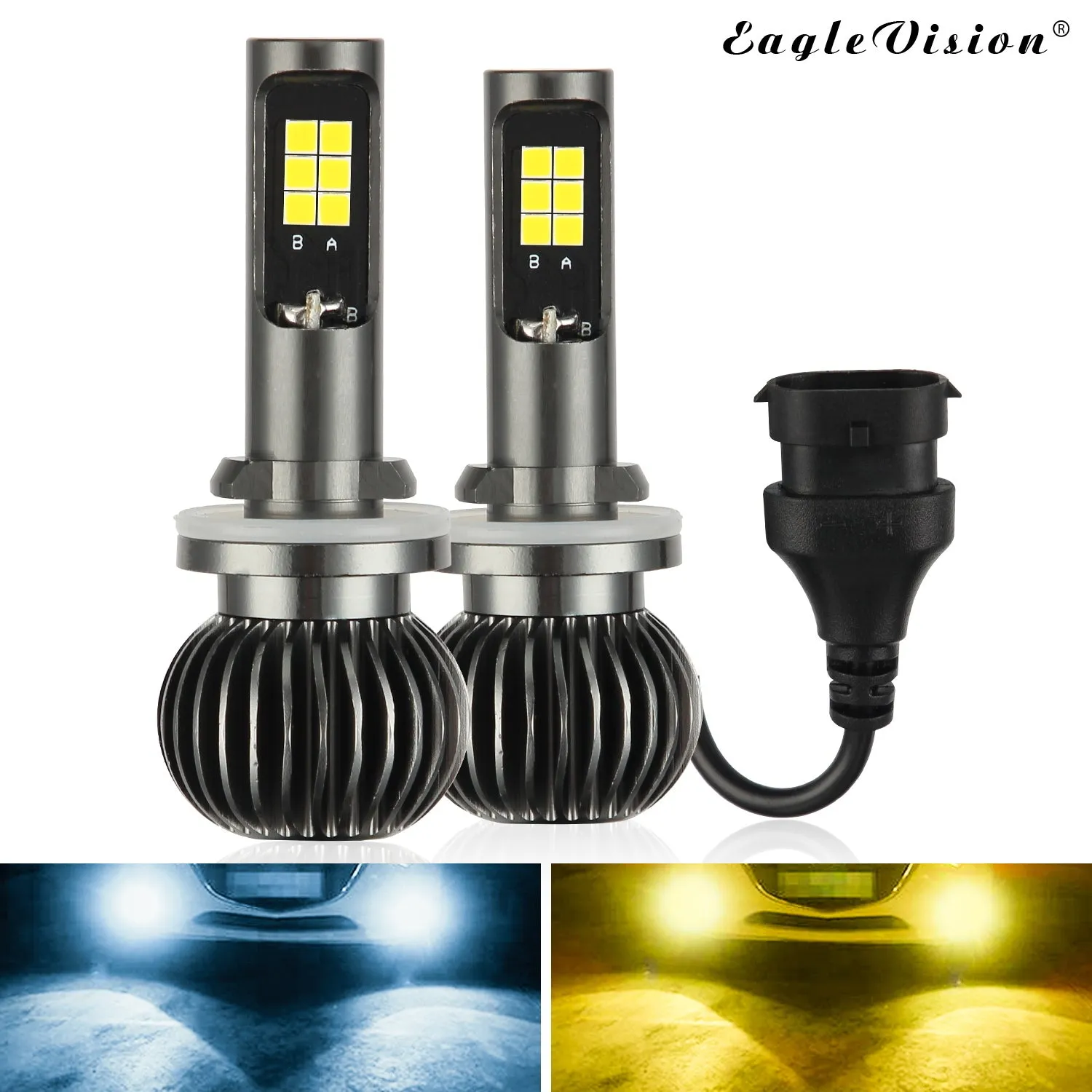 2pcs/set 880/881 9005/9006 H8/H11 5202 Dual Color Truck High