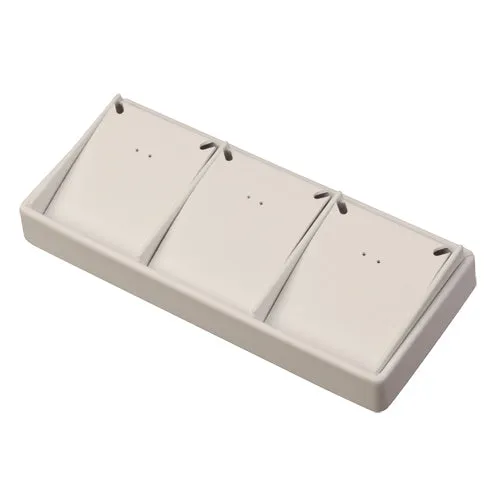 3-Compartment Stackable Stud Earring   Pendant Set Trays, 8.5" L x 3.5" W
