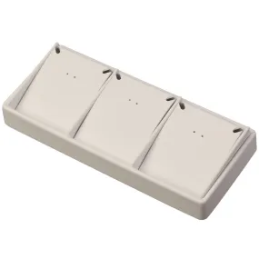 3-Compartment Stackable Stud Earring   Pendant Set Trays, 8.5" L x 3.5" W