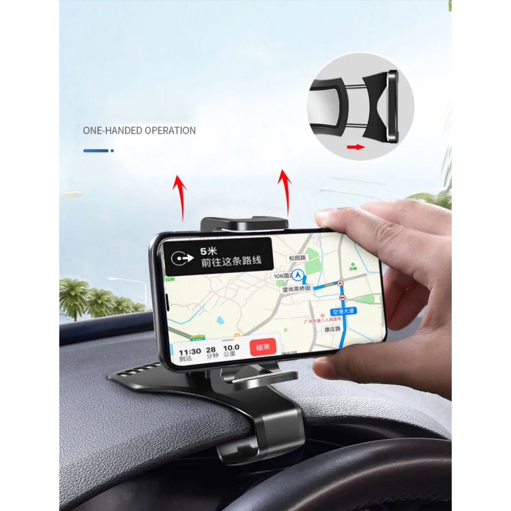 3 in 1 Car GPS Smartphone Holder: Dashboard / Visor Clamp   AC Grid Clip for Auro Compact 6321 - Black