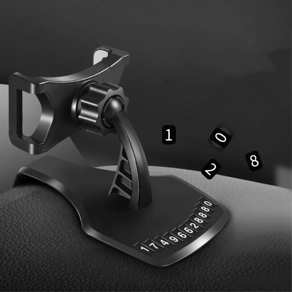3 in 1 Car GPS Smartphone Holder: Dashboard / Visor Clamp   AC Grid Clip for Auro Compact 6321 - Black
