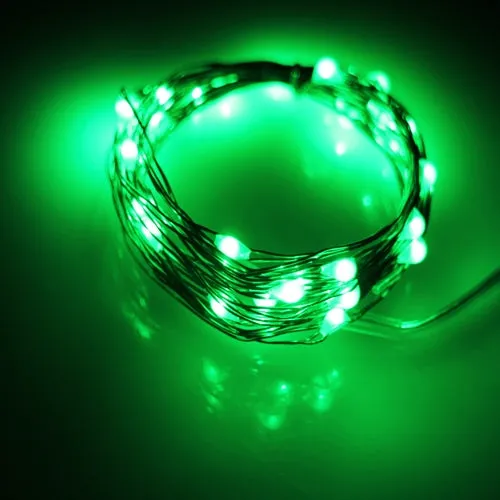 30 LED Silver Copper Fairy Lights - Battery Operated