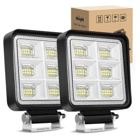 4 Inch 48LED Square Flood LED Pod Lights (Pair)