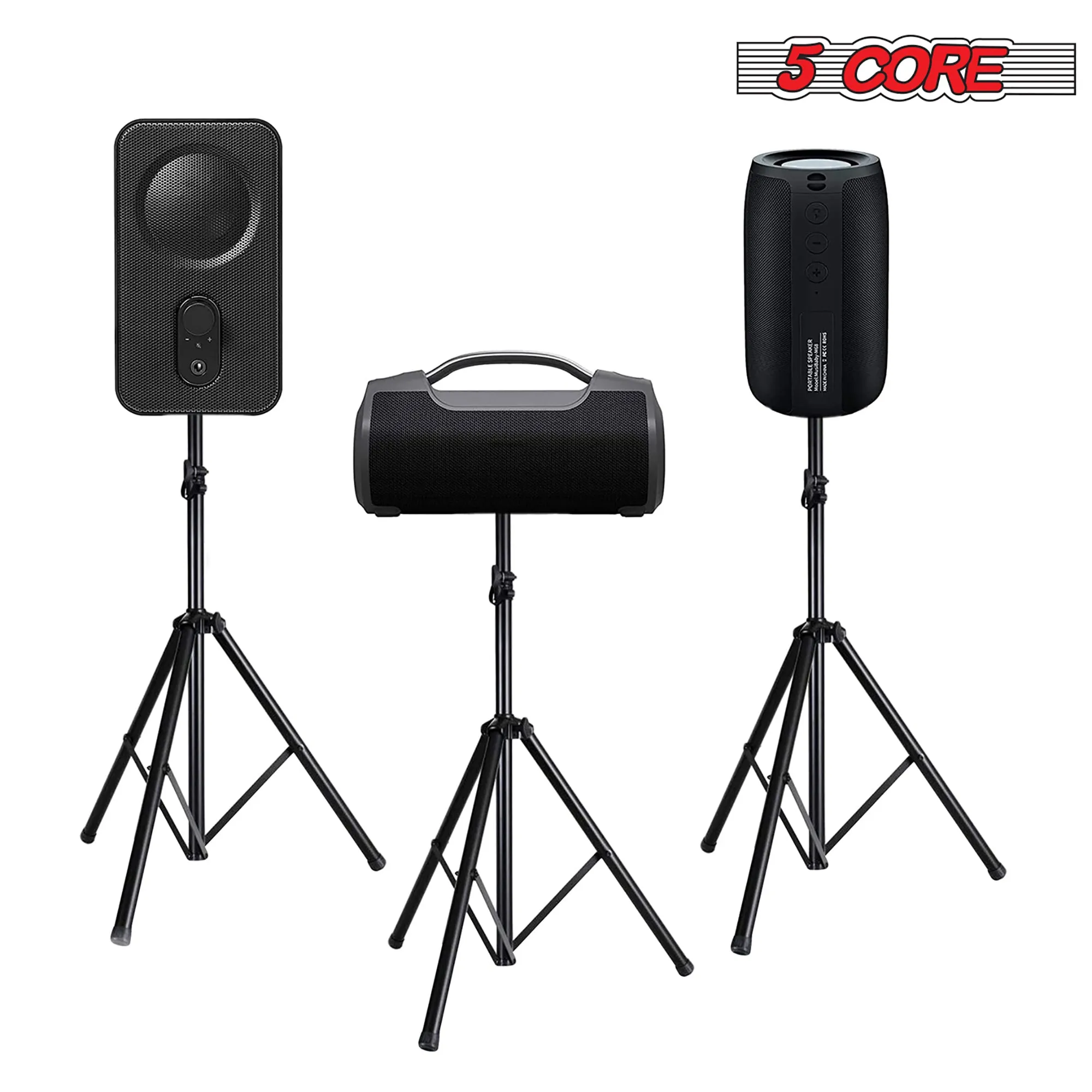 5 Core Speaker Stand Tripod Heavy Duty Adjustable Up to 72 Inch DJ