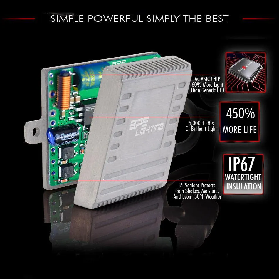 880/881 Silver Series 55W HID Xenon Headlight Kit 4300K to 12000K