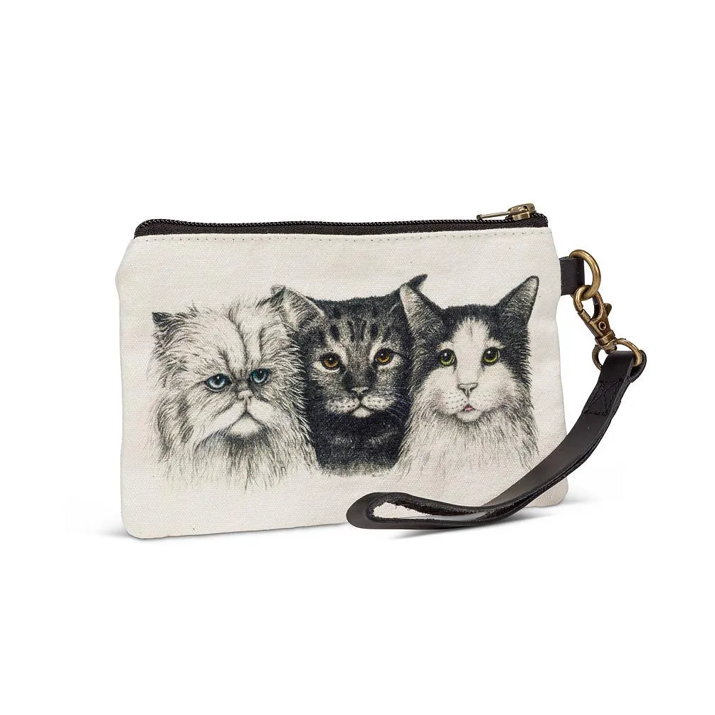 Abbott Cotton Pouch - Trio of Cats