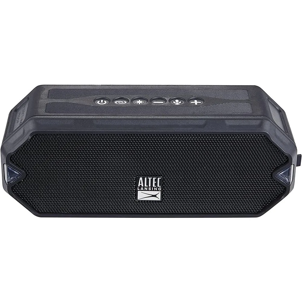 Altec Lansing Technologies IMW1200-BLK HydraJolt Wireless Bluetooth Speaker Phone Charger and Lights 16 Hours Playtime Black