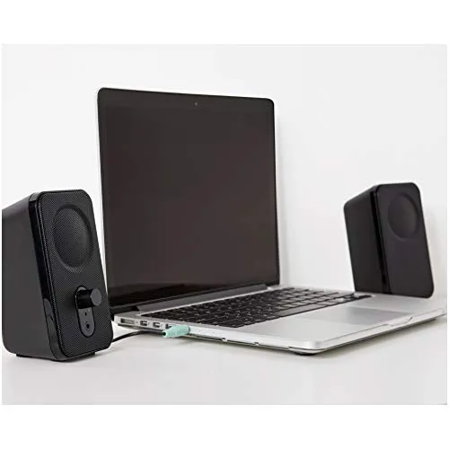 Amazon Basics Computer Speakers for Desktop or Laptop PC , USB-Powered, Black
