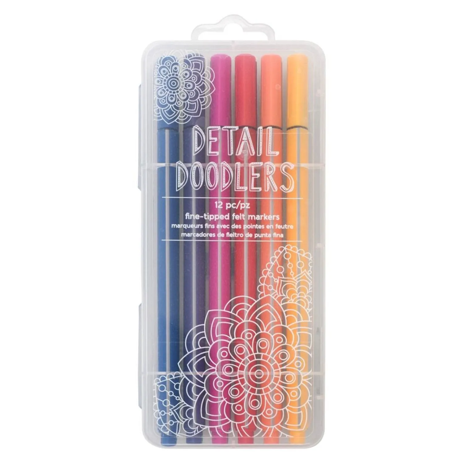 American Crafts Detail Doodlers Fine Felt Tip 12 pack  - Basics^