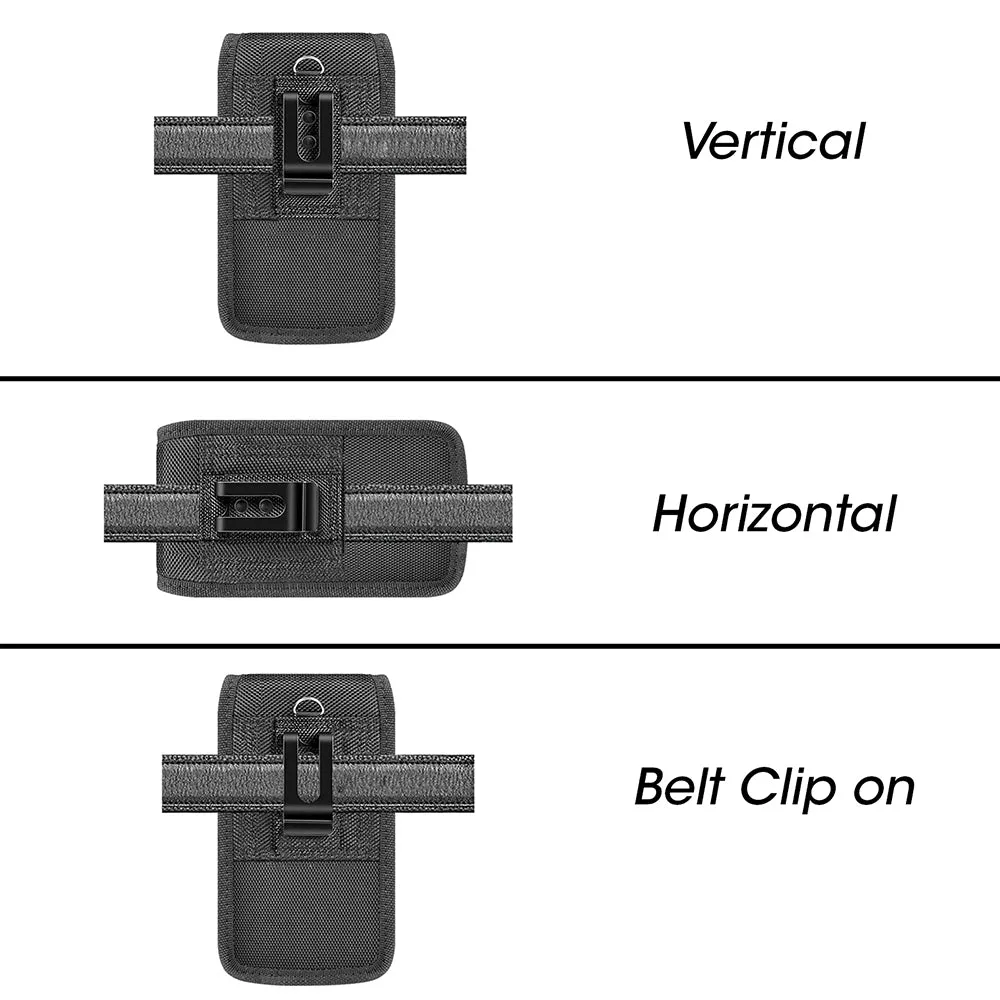 AMZER HAWEEL Series Nylon Vertical Carrying Pouch with Belt Clip and Card Slot