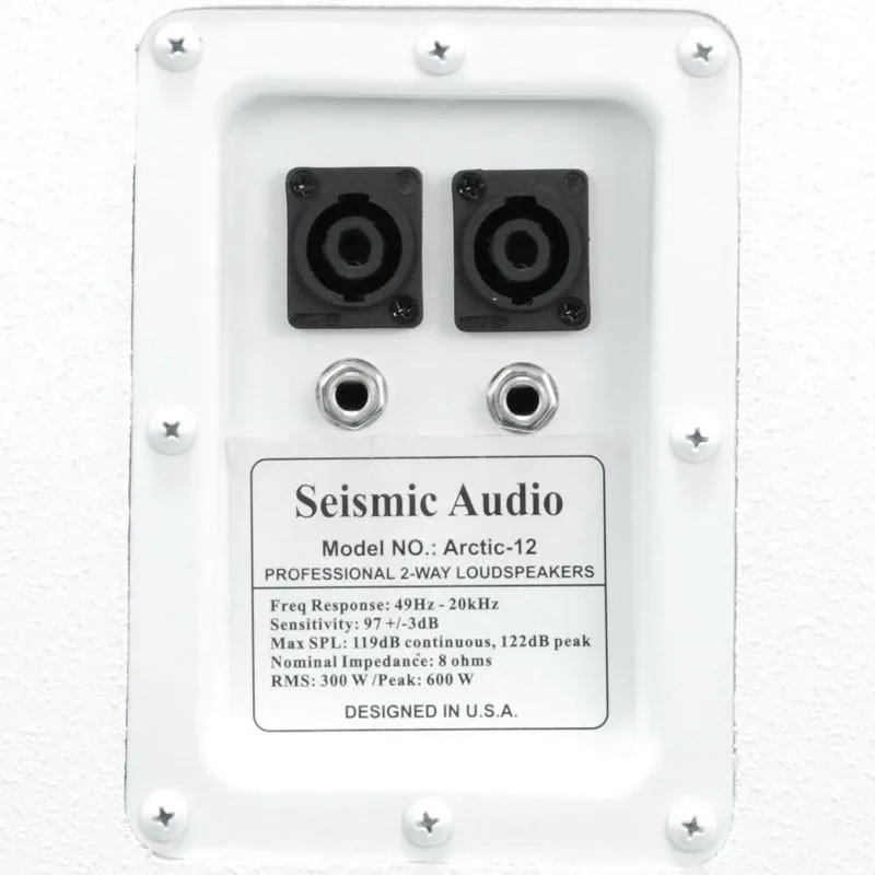 Arctic 12 Pair of Premium White 12" Loudspeakers or Monitors - Church Series