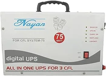Atoz Store CFL UPS Mini Inverter 75 watt with 12V 7.2 AH Battery