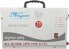 Atoz Store CFL UPS Mini Inverter 75 watt with 12V 7.2 AH Battery