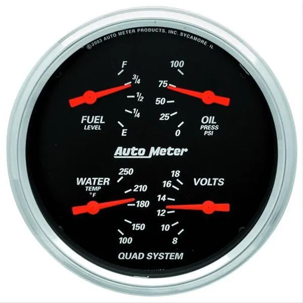 AutoMeter Designer Black Series Analog Gauge Kits 1408