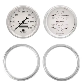 AutoMeter Old Tyme White Series Instrument Clusters 7039-08