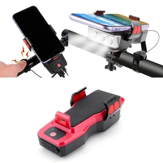Bike Phone Holder Usb Charging Port With Led Light