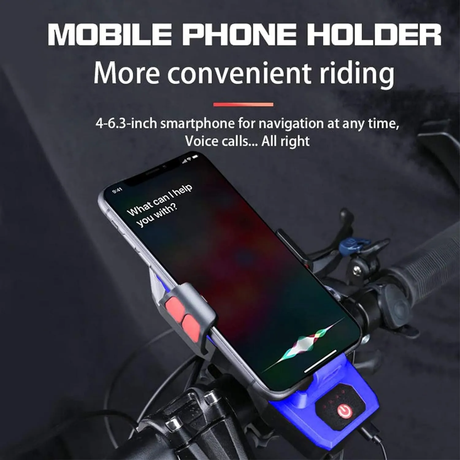Bike Phone Holder Usb Charging Port With Led Light