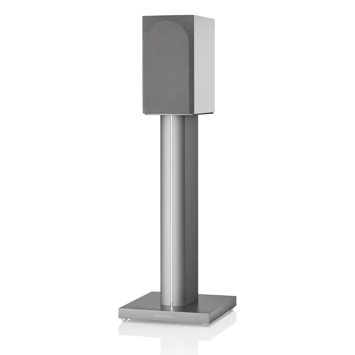 Bowers & Wilkins 707 S3 2-Way Bookshelf Speaker (Satin White) FS-700 Floor Stand (Silver) - Each