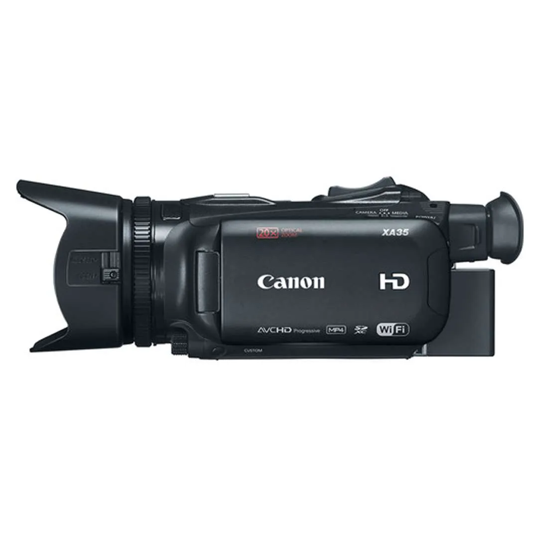 Canon XA35 Professional Camcorder   32GB MC   TRIPOD   CARRYING BAG   LED FLASH LIGHT   MORE