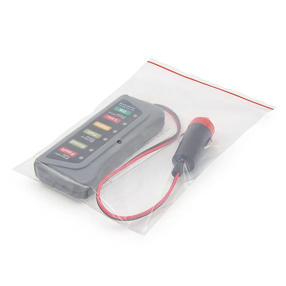 Car Cigarette Lighter Battery Tester 6 Led Lights Display