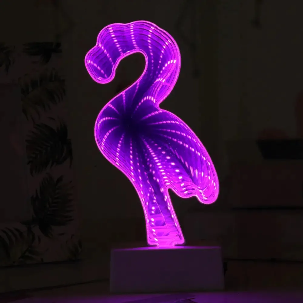 Cartoon LED Neon Sign Nightstand Lamp for Girls Room - Stylish & Portable
