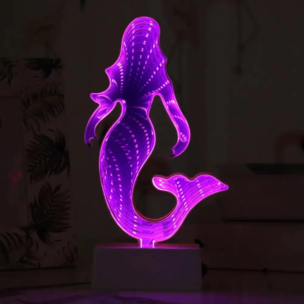 Cartoon LED Neon Sign Nightstand Lamp for Girls Room - Stylish & Portable