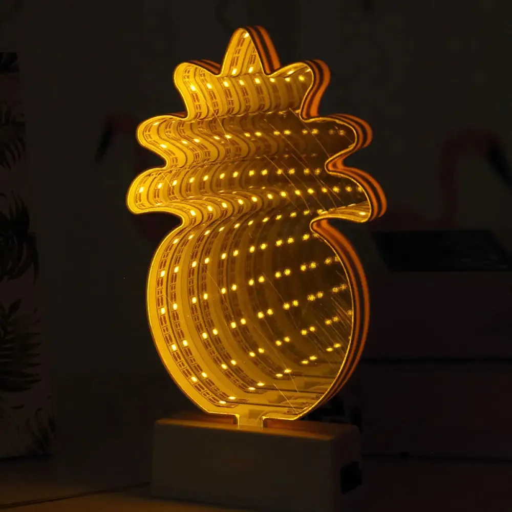 Cartoon LED Neon Sign Nightstand Lamp for Girls Room - Stylish & Portable