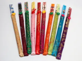 Chopstick Set with Embroidered Carrying Cases