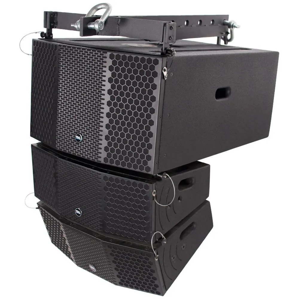 Compact 3x10 Line Array Subwoofer, Pair of Compact 2x5 Line Array Speakers, & Mounting Frame