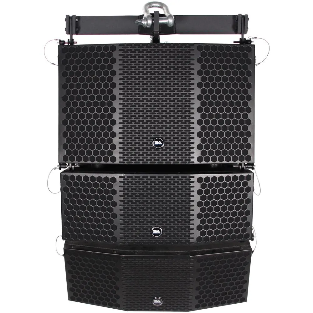 Compact 3x10 Line Array Subwoofer, Pair of Compact 2x5 Line Array Speakers, & Mounting Frame