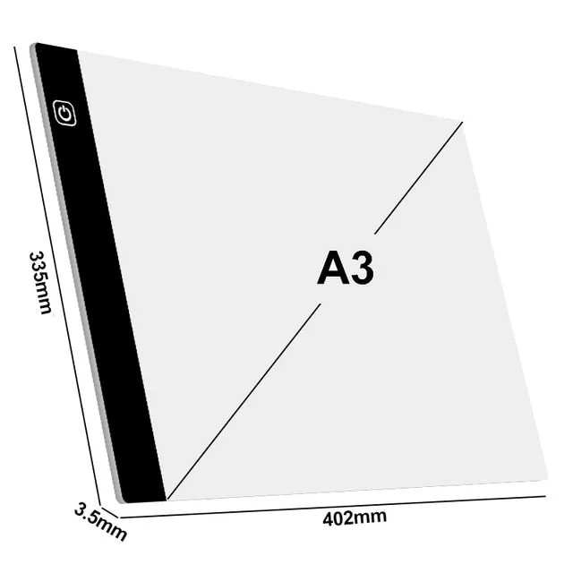 Diamond Art Accessories, Three Level Dimmable Led Light Pad for Diamond Painting