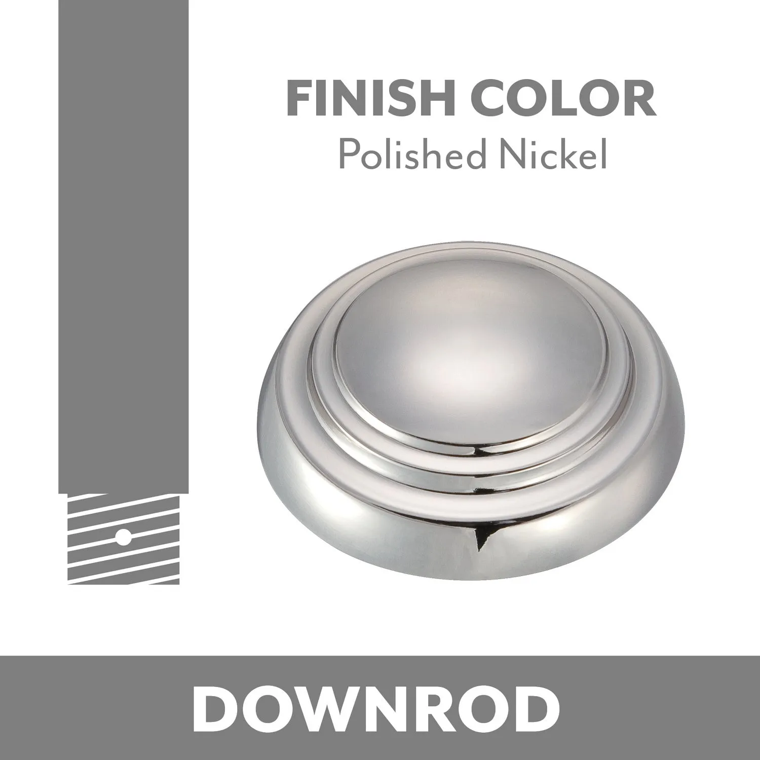 Down Rod With Wire And Connector in Polished Nickel Finish by Minka Aire
