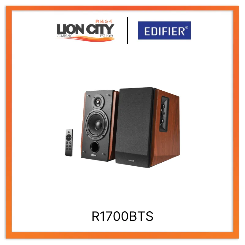 EDIFIER R1700BTS BROWN Bookshelf Bluetooth Speakers 5.0 66W