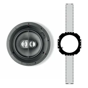 Focal 100 IC6ST Hi-Fi 6.5" 100W Max Power 8 Ohm Stereo-Input in-Ceiling Speaker with FREE Mounting Kit, (Each)