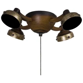Four Light Fan Light Kit in Belcaro Walnut Finish by Minka Aire