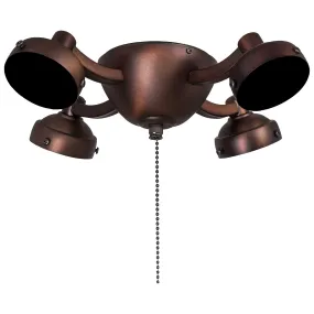 Four Light Fan Light Kit in Dark Brushed Bronze Finish by Minka Aire