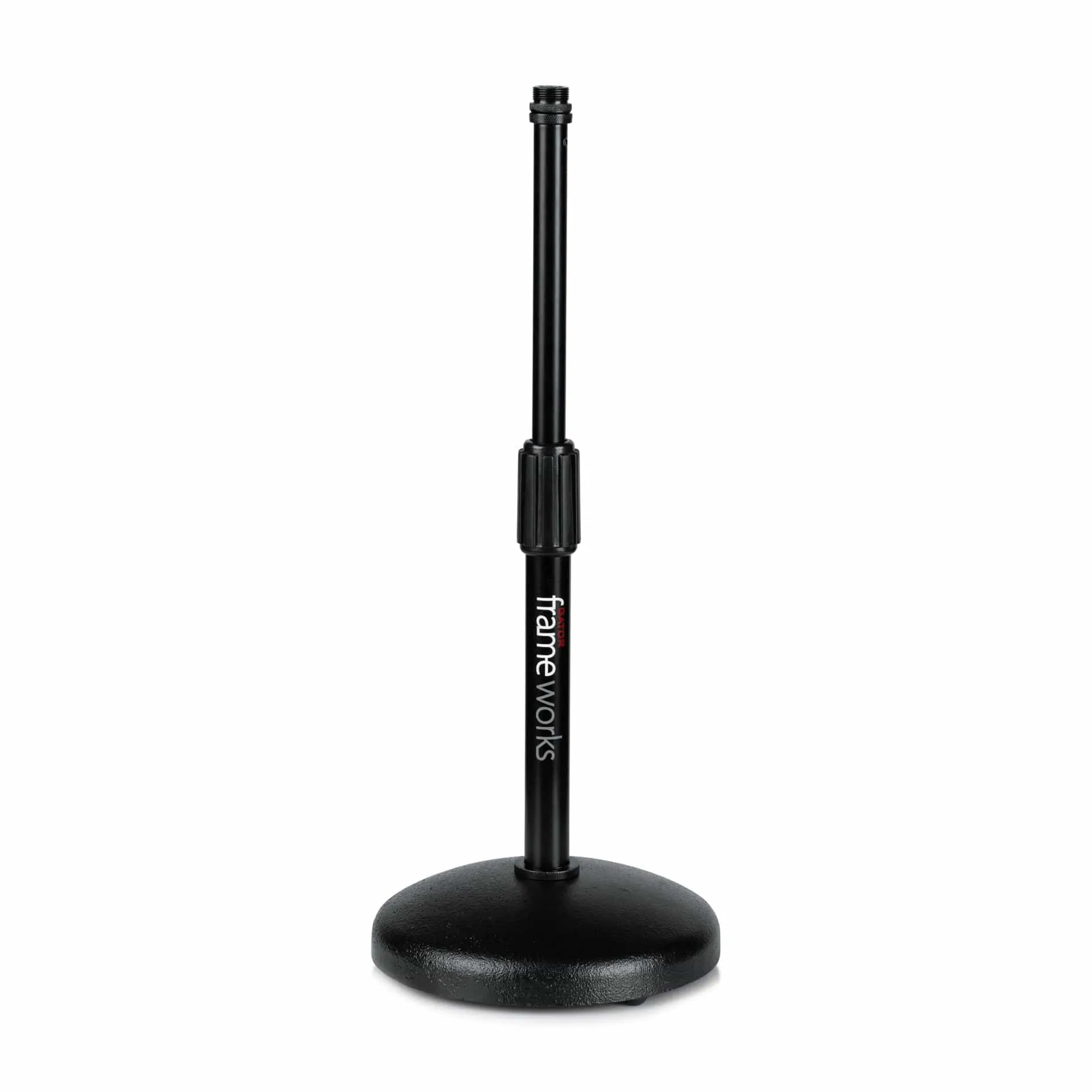 Gator Frameworks Desktop Microphone Stand w/Round Weighted Base & Adjustable Height