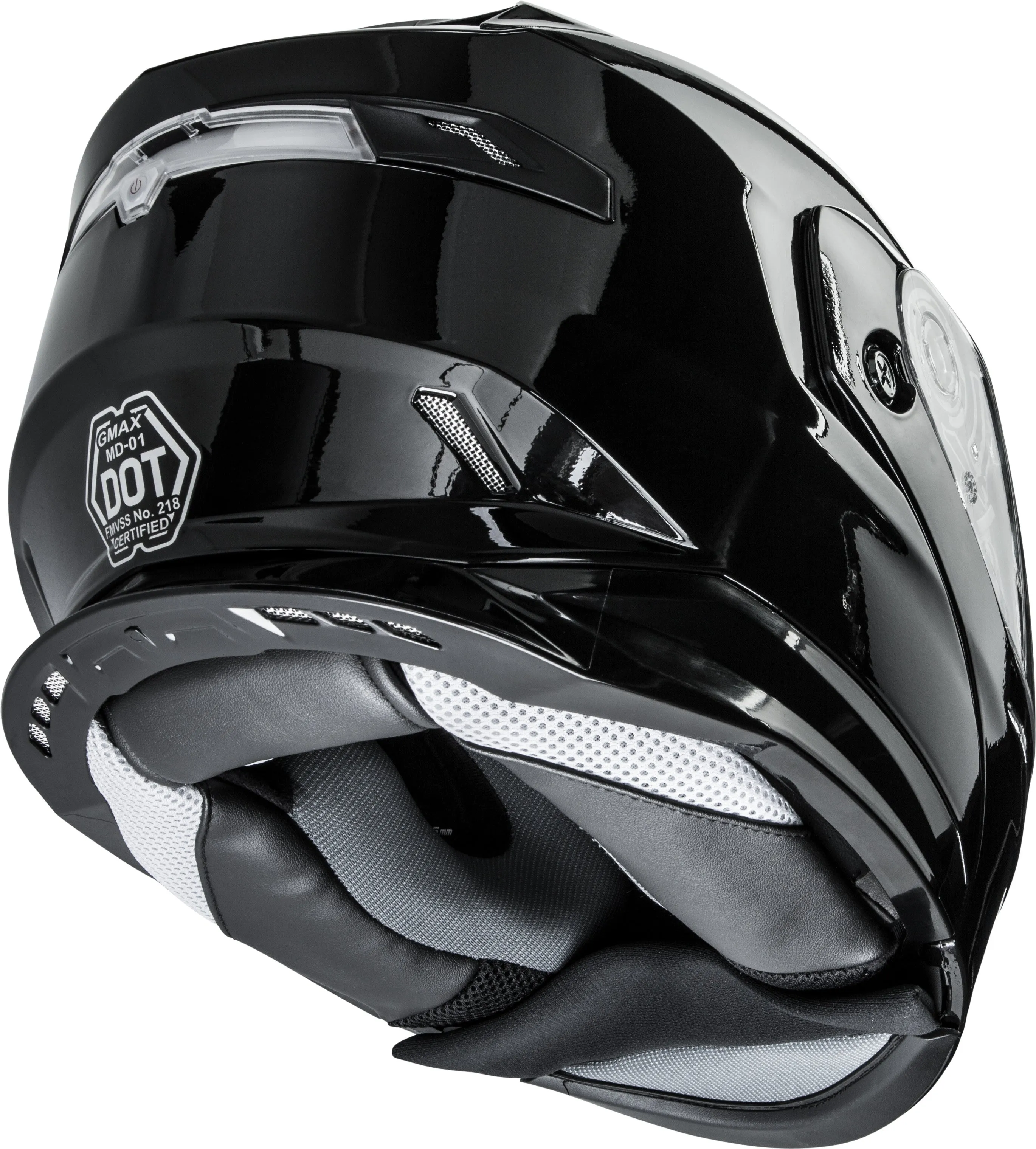 Gmax MD-01S Modular Bluetooth Snow Helmet Gloss Black Electric Shield