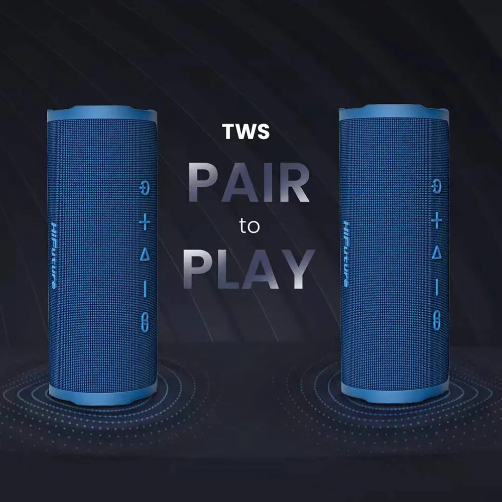 HiFuture Ripple 20W Portable Bluetooth Speaker (Blue)
