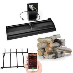 HPC Fire 22" Aspen Birch Dual Step H-Burner Electronic Ignition Fireplace Insert