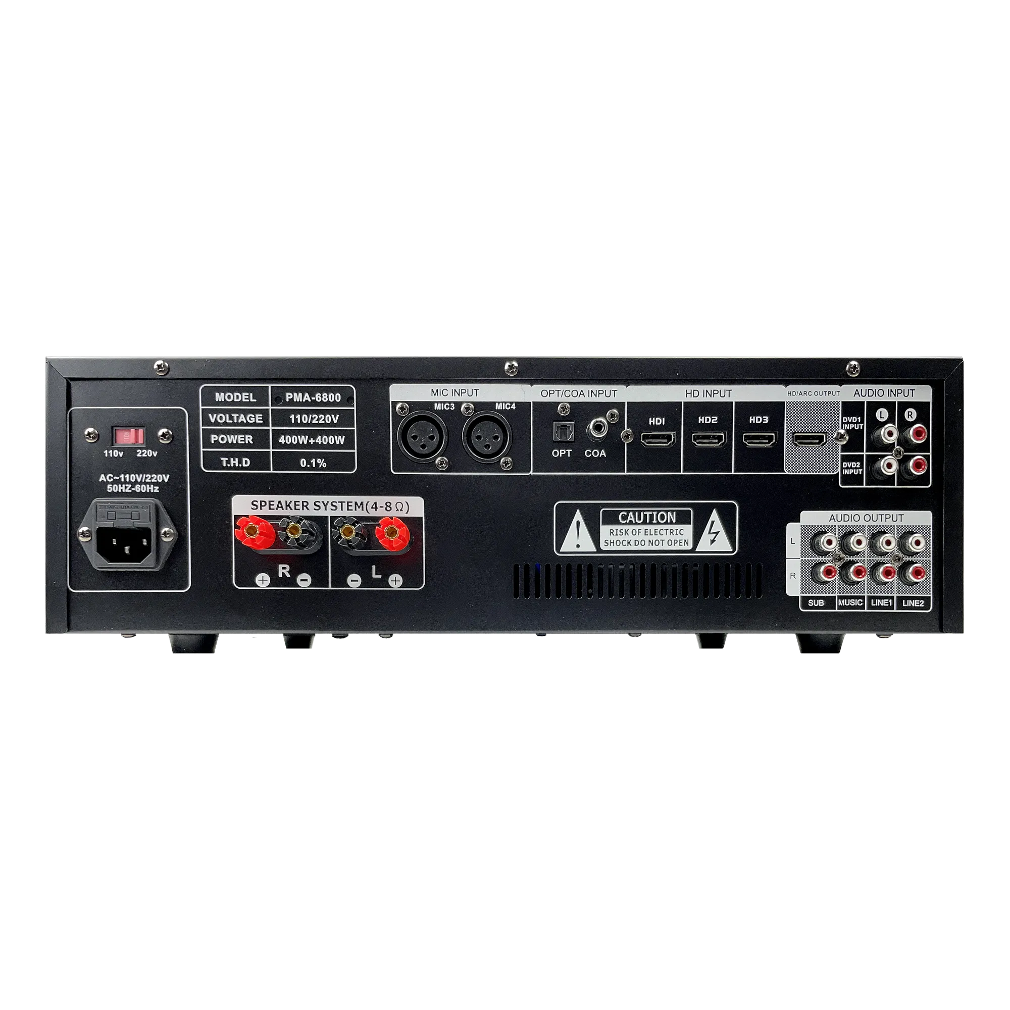 ImPro PMA-6800 800W Mixing Amplifier Bundle with ImPro UHF-88MXR Wireless Microphones