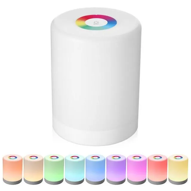 Innovative LED Touch Control Night Light Induction Dimmer Lamp Smart Bedside Lamp RGB Color USB Change Rechargeable Night Lamp